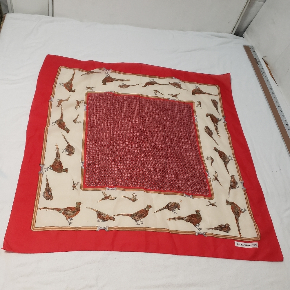 LAURA BORGHESE  Birdscarf quell red